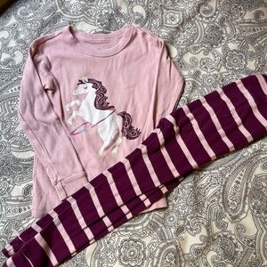 3/$12 GAP Pink Unicorn Pajama Set